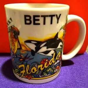Personalized Souvenir Florida Mug w/name BETTY
